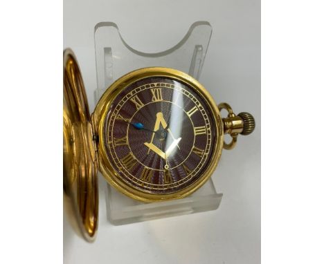  Vintage full hunter pocket watch masonic dial 