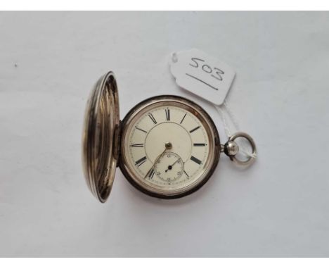 A good silver hunter gents pocket watch with seconds dial 