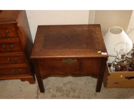 A 19th Century mahogany commode converted to a storage box 