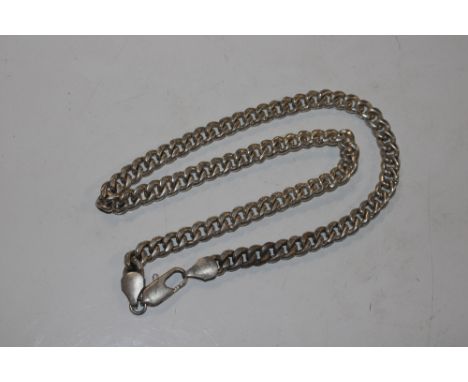 A 925 marked silver curb link chain approx. 110gms 
