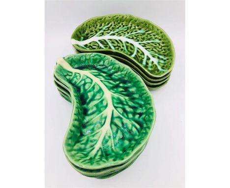 A selection of Vintage mid century Portuguese cabbage plates. 