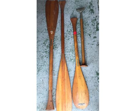 Free traditional wood pine paddle canoe/dragon hook H122CM X 93CM 
