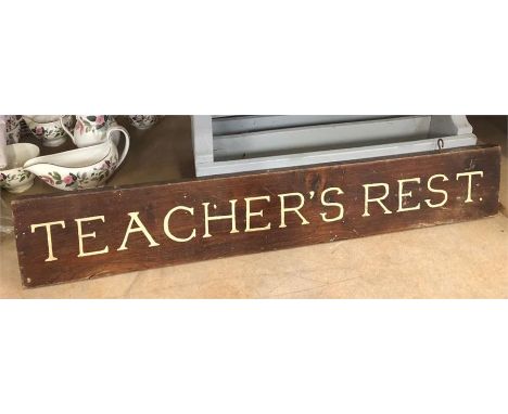 A Vintage Teachers Rest Sign