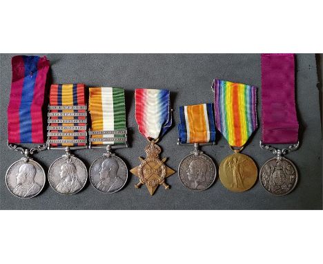 Rare Boer War and World War One , Royal Army Medical Corps,  Distinguished Conduct Medal Group of Severn medals and Mention i