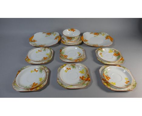A Collection of Shelley Saucers, Side Plates, Bread and Butter Plates and Bowl 