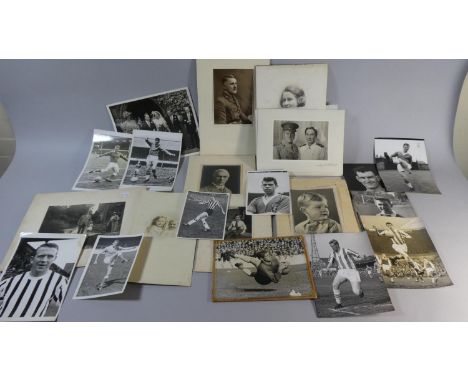 A Collection of Vintage Photographs Including Press Pictures of Soccer Players etc