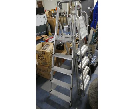 Two Aluminum Step Ladders 