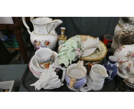 A Tray of Various Ceramics to Include Jugs, Vases, Decorated Bowls, Decorated Plates, Royal Worcester Bowl No.1197, Some AF 