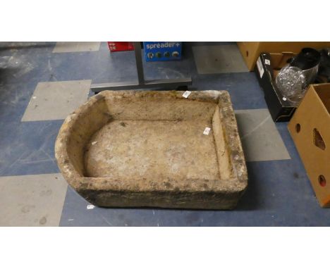 A Reconstituted Stone Well Trough, 66cm Long 