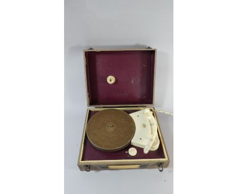 A Vintage Philips Portable Gramophone Record Player 
