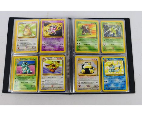 Pokemon - Full Jungle retro set card in Pokemon The First Movie Official 4 pocket binder. Most appear in Good to Excellent co