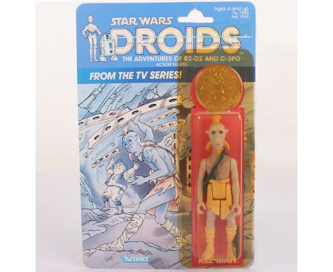 Vintage Star Wars Droids Cartoon Kez-Iban Original Carded Moc Action Figure Kenner. Product no. 71850 Asst. 71760. Factory se