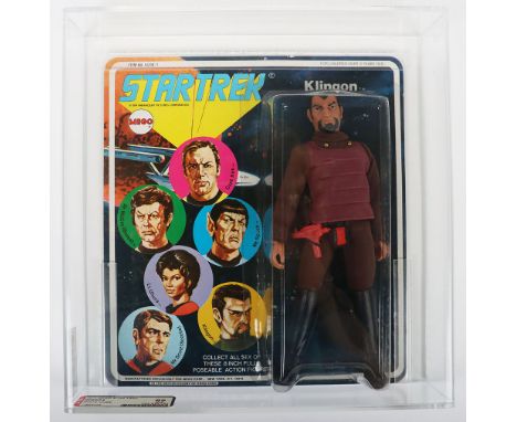 Vintage Original Star Trek Mego Klingon Graded AFA Six face Type 2, 8 inch action figure Boxed item number 51200/7. White let
