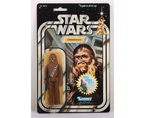 Vintage Star Wars Chewbacca Original Carded Moc Action Figure Kenner. Product no. 38210. Factory sealed clear bubble. Some mi
