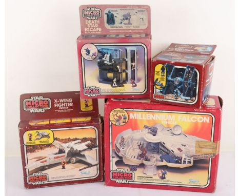 Four Vintage Star Wars Micro Collection Action Playsets. Including Imperial Tie Fighter Vehicle product no. 69880, Death Star