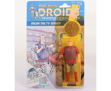 Vintage Star Wars Droids Cartoon Jord Dusat Original Carded Moc Action Figure Kenner. Product no. 71810 Asst. 71760. Factory 
