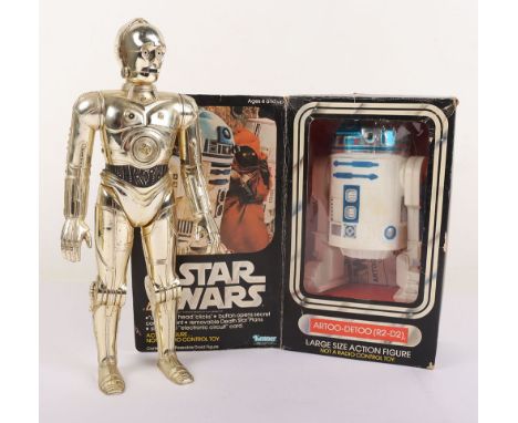 Vintage Star Wars 12 inch  Artoo-Detoo (R2-D2) Action Figure Doll Boxed Kenner. Product no. 38630. Also included is 12 See-Th
