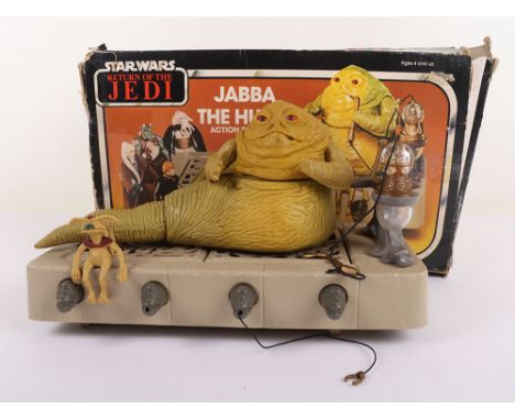 Vintage Star Wars Return of the Jedi Jabba The Hutt Action Playset Kenner Boxed,  Good condition with some heavy box wear.