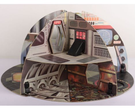 Scarce Vintage Star Wars Loose Death Star Play Set, Cat no: 33351 Palitoy, Cardboard wall illustrated sections to make the ha