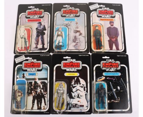 Six Vintage Star Wars Custom Empire Strikes Back Carded Moc Action Figures. Including Luke Skywalker Hoth, Imperial Stormtroo