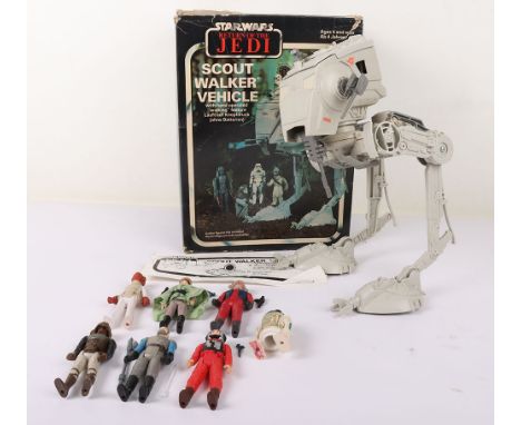 Vintage Star Wars Return of the Jedi Scout Boxed and Seven Complete Action Figures Kenner, Including Scout Walker Meccano com