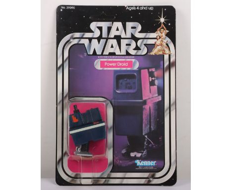 Vintage Star Wars Power Droid Original Unpunched Carded Moc Action Figure Kenner.  Product no. 39090. Factory sealed clear bu