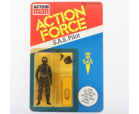 Vintage Action Force SAS Pilot Series 2 carded moc Action figure 1983 Palitoy Unpunched, good condition, bubble has yellowed,