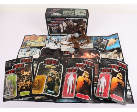 Scarce Vintage Star Wars The Power of the Force Ewok Combat Complete Playback Vehicle Boxed. Complete with figures including 