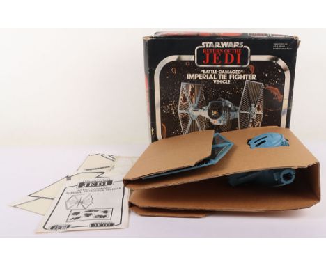 Vintage Star Wars Return of the Jedi Battle Damaged Imperial Tie Fighter Vehicle Palitoy boxed.  Complete good condition. Wit