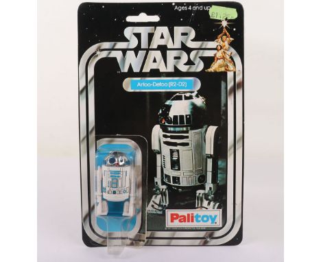 Vintage Palitoy Star Wars R2-D2 Mid Blue Dome Vintage with Original Card and bubble Action Figure. 3 ¾ inches, Bubble has com