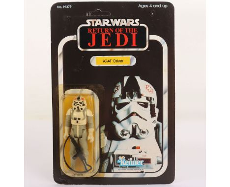 Vintage Star Wars Return of the Jedi AT-AT Driver Original Unpunched Carded Moc Action Figure Kenner. Factory sealed yellow c