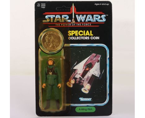 Vintage Kenner Star Wars The Power of the Force Last 17 A-Wing Pilot Original Carded Moc Unpunched Action Figure. Product num
