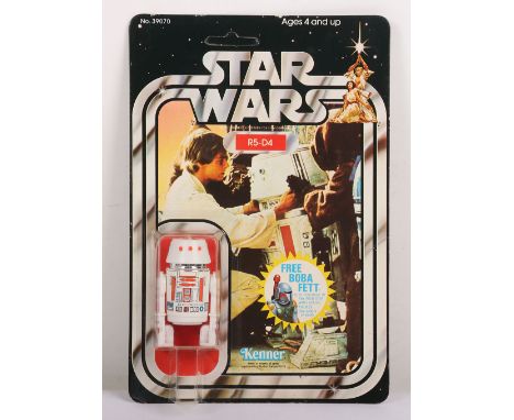 Vintage Star Wars R5-D4 Original Unpunched Carded Moc Action Figure Kenner. Product no. 39070. Factory sealed clear bubble. S