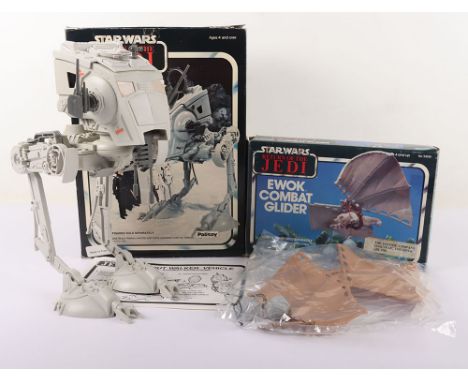 Two Vintage Star Wars Boxed Vehicles. Including, Scout Walker Made in France Palitoy complete no inserts and Combat Glider Pa