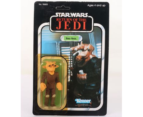 Vintage Kenner Star Wars Return of The Jedi Ree-Yees  Original Carded Moc Unpunched Action Figure. Product number 70800. 3 ¾ 