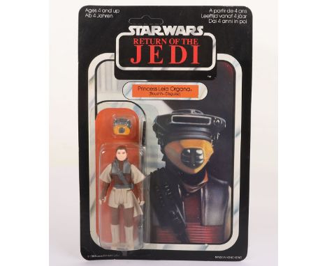Vintage Star Wars Return of the Jedi Princess Leia Organa (Boushh Disguise) Original Unpunched Carded Moc Action Figure Palit