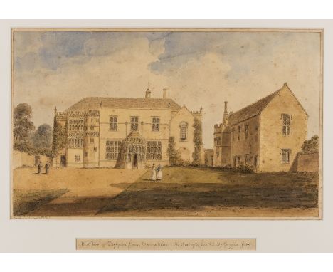 Somerset.- Buckler (John Chessell, British artist and occasional architect, 1770-1851) West View of Brympton House, Somersets