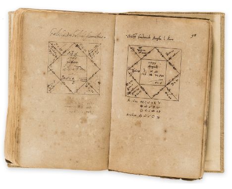 17th century Horoscopes.- [Volume of horoscopes], manuscript in Latin and Italian, with later annotations in Italian in anoth