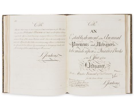 Office of Ordnance. Rules Order's [sic.] and Instuctions [sic.] for the future Government of the Office of the Ordnance Anno 