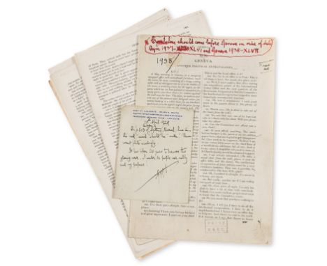 Shaw (George Bernard, playwright and polemicist, 1856-1950) Corrected proofs of three plays as part of a collected edition, "