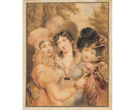 The Sheridan Sisters, or "Three Graces".- English School (19th century) Portrait of Three Women, traditionally understood to 
