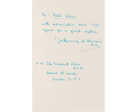 Militaria.- Montgomery (Bernard Law, first Viscount Montgomery of Alamein) The Path to Leadership, first edition, signed pres