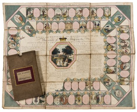 Game.- Fox (George) New Moral &amp; Entertaining Game of the Mansion of Happiness, folding hand-coloured engraved game of two