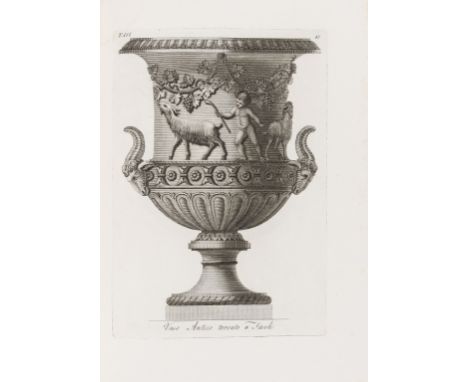 Vases.- Antonini (Carlo) Manuale di vari ornamenti componenti la serie de' vasi antichi si di marmo che di bronzo esistenti i