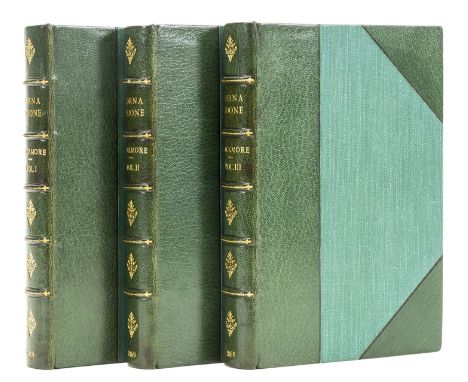 Blackmore (Richard) Lorna Doone: A Romance of Exmoor, 3 vol., first edition, lacking half-titles and advertisements, occasion