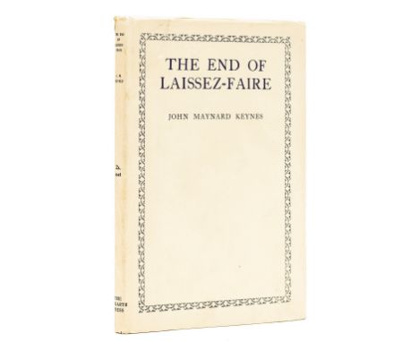 Keynes (John Maynard) The End of Laissez-Faire, first edition, light browning to endpapers, original cloth-backed boards, pap