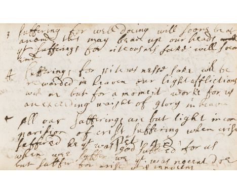Sermons.- Bristow (Samuel, son of Simon Bristow, from later inscription dated 1703 in another hand, fl. 1680) Volume of sermo