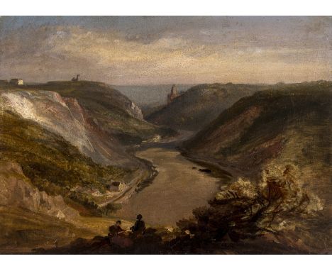 Bristol.- Jackson (Samuel, 1794-1869) View of the Avon Gorge from Clifton Downs, with Brunel's suspension bridge under constr