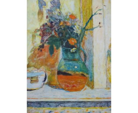 AFTER PIERRE BONNARD (1867-1947) PROVENCAL JUG, SIGNED COLOUR PRINT.   55 x 44cms.