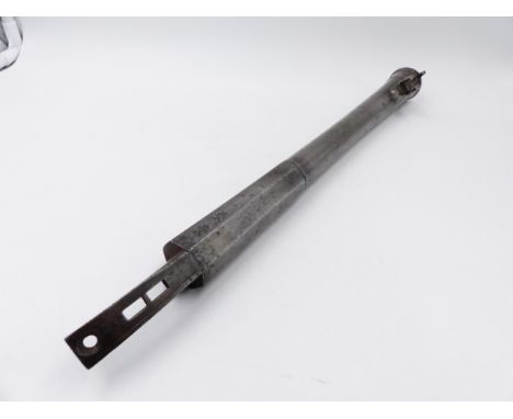 A 19th.C.STEEL BLUNDERBUSS BARREL WITH FLARED MUZZLE AND BAYONET FITTING.